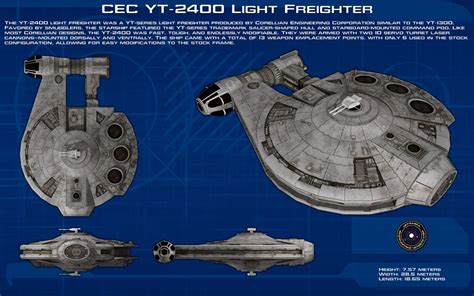 Yt 2400 Light Freighter Star Wars Spaceships Star Wars Ships Star Wars Vehicles