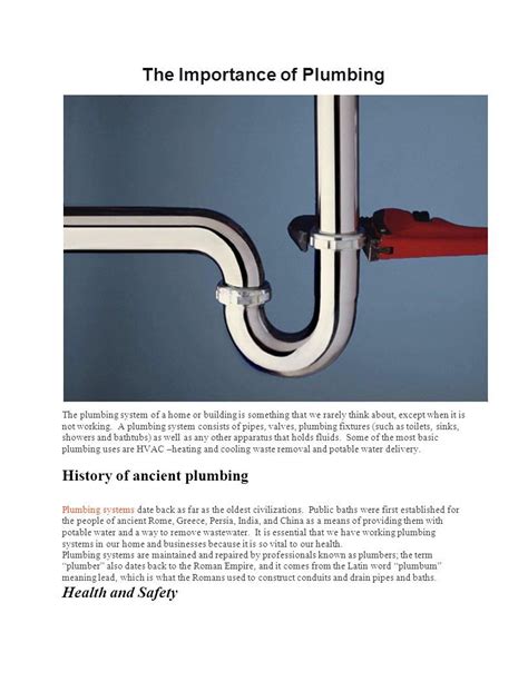 The Importance Of Plumbing Ppt Download