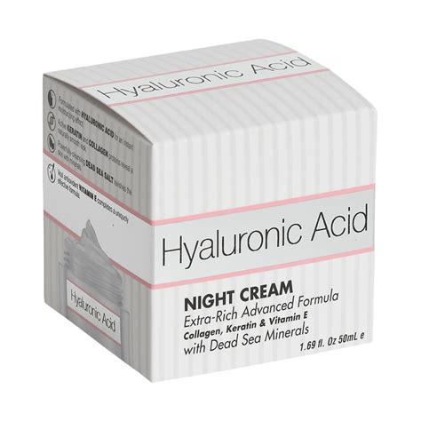 Hyaluronic Acid Night Cream Extra Rich Advanced Formula Collagen Kera Spa Cosmetics