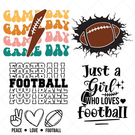 Football SVG Bundle Football Designs SVG Football SVG - Etsy