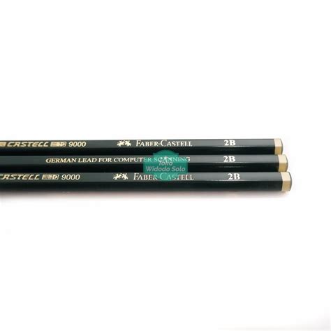 Jual Pensil 2B Faber Castell 9000 Hitam Ujian Kayu Serut 2B 1 Buah