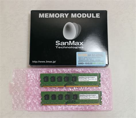 ク）sanmax 4gb×2枚 デスクトップパソコン用増設メモリ Ddr3 1600 Pc3 12800u 11 10 A0 Smd