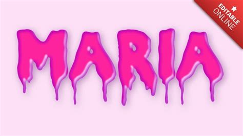 María Pink Liquid Text Effect Generator