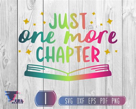 Reading Svg Just One More Chapter Svg Book Svg Book Lover Etsy