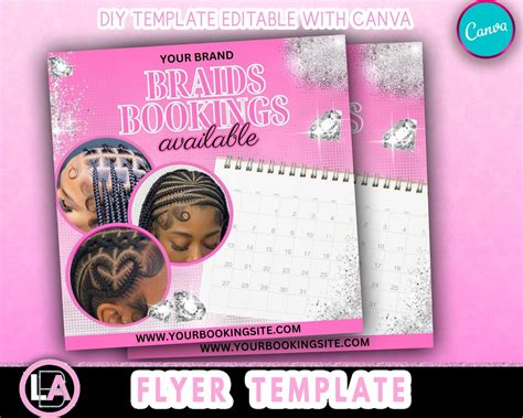 Braids Flyer Braids Booking Flyer Braiding Template Bookings