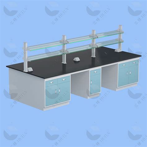 All Steel Pedestal With Reagent Shelf Island Bench Lab Furniture