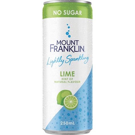 Mount Franklin Lightly Sparkling Water Lime Can Ml Woolworths