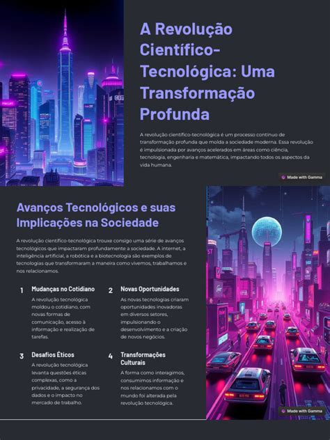 A Revolucao Cientifico Tecnologica Uma Transformacao Profunda | PDF