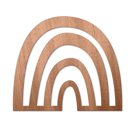 D Coration En Bois Arc En Ciel Placage D Acajou Wall Art Fr