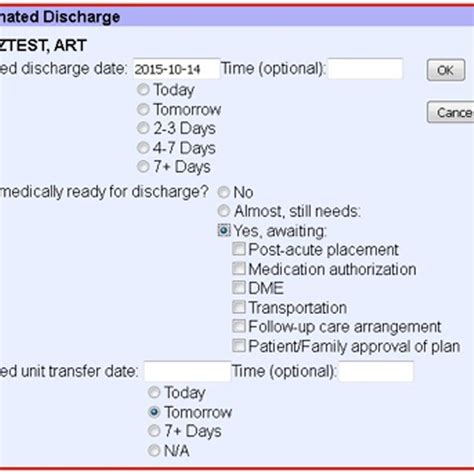 The Difference Between Estimated Discharge Date And Actual Discharge