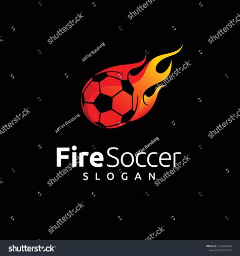 Soccer Ball Logo Fire Element Stock Vector (Royalty Free) 1996633904 ...