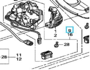 Honda Accord 2009 2015 Offside Mirror Folding Mechanism Honda Direct