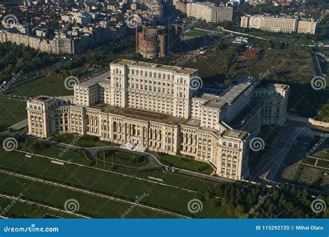 Bucharest, Romania, October 9, 2016: Aerial View of the Palace of the ...