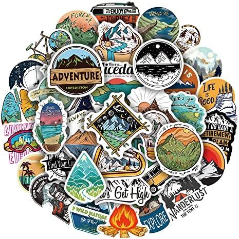 LTSCLO 50 Pcs Wilderness Adventure Outdoor Stickers Cool Random