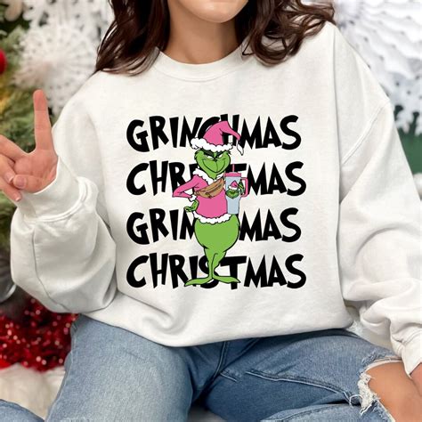 Pink Grinchmas Sweatshirt Grinch Christmas Sweater Holiday Etsy