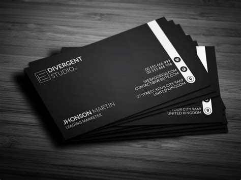 Sleek And Clean Business Card Business Card Templates Creative Market