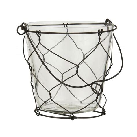 Hanging Wire And Glass Tea Light Holder Baxter And Co Home