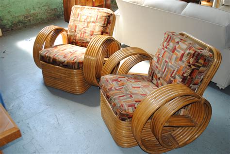 Pair Of Original Art Deco Bamboo Chairs Cloud Art Deco Furniture