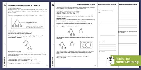 👉 Prime Factor Decomposition Ks3 Walkthrough Worksheet