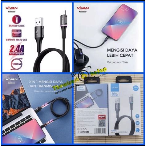 Jual Kabel Data Micro Usb Fast Quick Charger A Vivan Vdm M