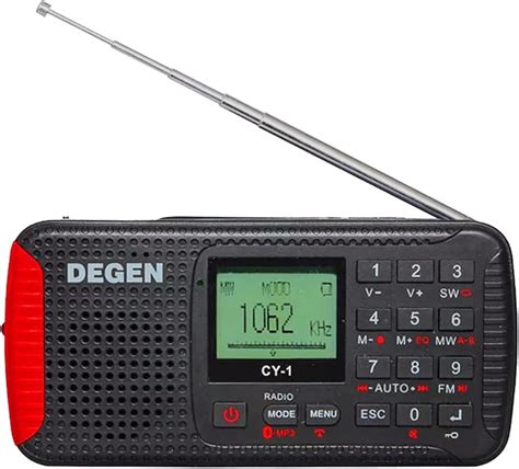 Degen Cy Wind Up Radio Cranked Solar Fm Am Sw Emergency Weather Radio