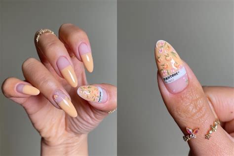 Pantone Inspired Nail Ideas To Rock This 2024 Peach Fuzz Beauty