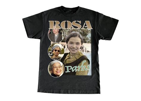 Rosa Parks Shirt Bootleg Rap Tee Short Sleeve Unisex Black Etsy