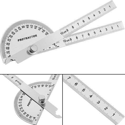 Angle Protractor Angle Finder Ruler Two Arm Stainless Steel Protractor