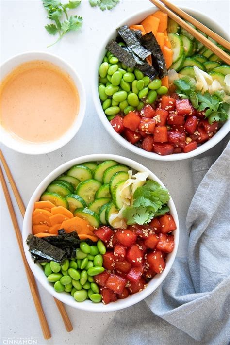 Vegan Poke Bowl With Watermelon Tuna Yummy Recipe