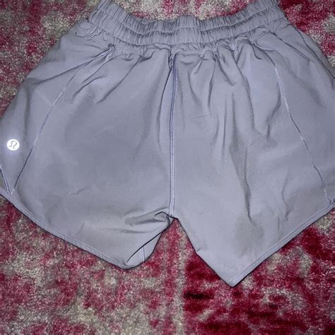 Lulu Lemon Light Blue Hotty Hot Shorts 4 0 No Depop