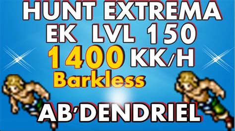 Tibia Ek Lvl 150 Hunt BARKLESS 1 4kk H Ab Dendriel Hunt Extrema