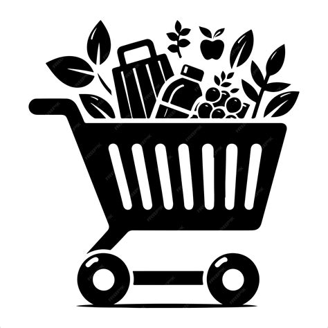 Shopping Cart Silhouette Vector Premium Ai Generated Vector