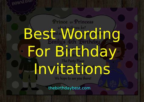 100+ Best Wording for Birthday Invitations of 2021 - Templates & Samples