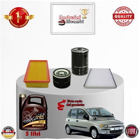 KIT TAGLIANDO FILTRI OLIO FIAT MULTIPLA I 1 9 JTD 81KW 110CV DAL 2001