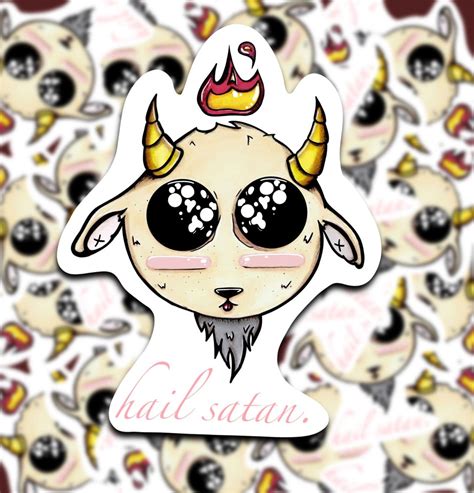 Baby Baphy Vinyl Stickers Satanic Sticker Baphomet Etsy España