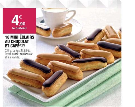 Promo 16 Mini éclairs Au Chocolat Et Café chez E Leclerc iCatalogue fr