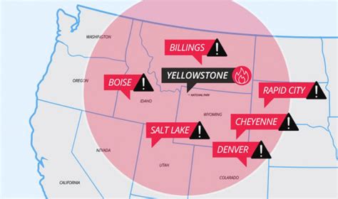 Yellowstone Supervolcano Eruption 2024 Map - Jammie Felicdad