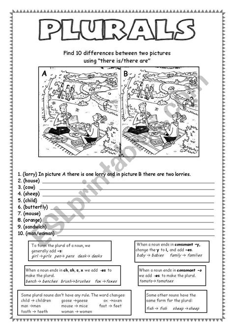 Plurals Worksheet Free Esl Printable Worksheets Made By 876