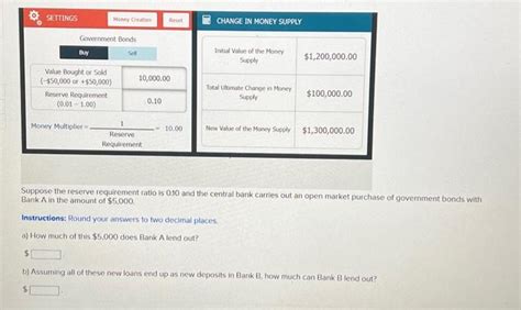 Solved Suppose The Reserve Requirement Ratio Is And The Chegg