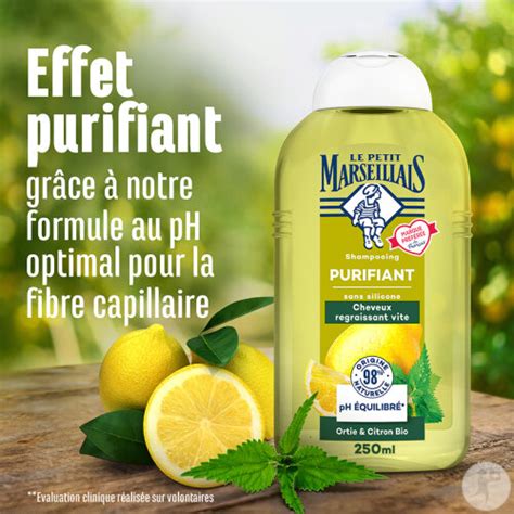 Le Petit Marseillais Shampoing Purifiant Ortie Et Citron Bio Cheveux