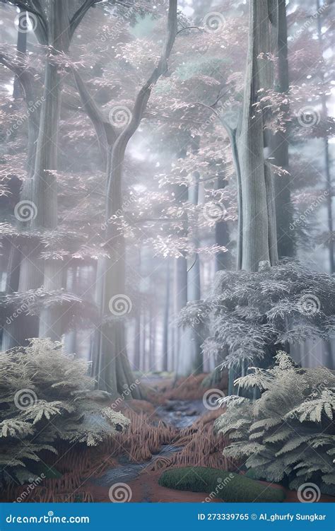 Digital Art Forest Background Wallpaper Stock Illustration ...