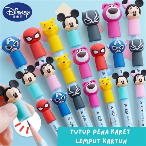 Jual Tutup Pensil Pulpen Karet Merek Disney Lucu Kartun Marvel Shopee