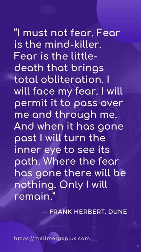 Fear is the mind-killer -Dune