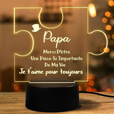 Cadeau Papa Anniversaire Idee Cadeau Noel Papa Veilleuse En Acrylique