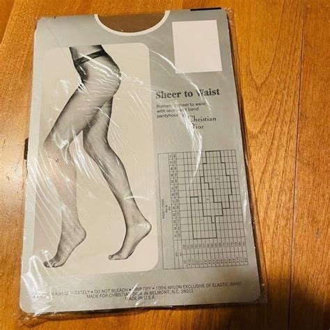 Vintage Pantyhose Sandalfoot Sheer To Waist Christian Gem