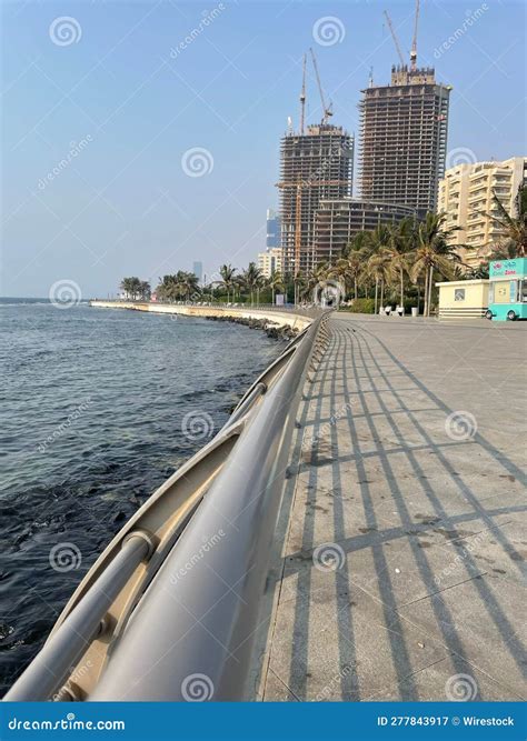 Scenic Waterfront View of Jeddah, Saudi Arabia on a Sunny Day Editorial