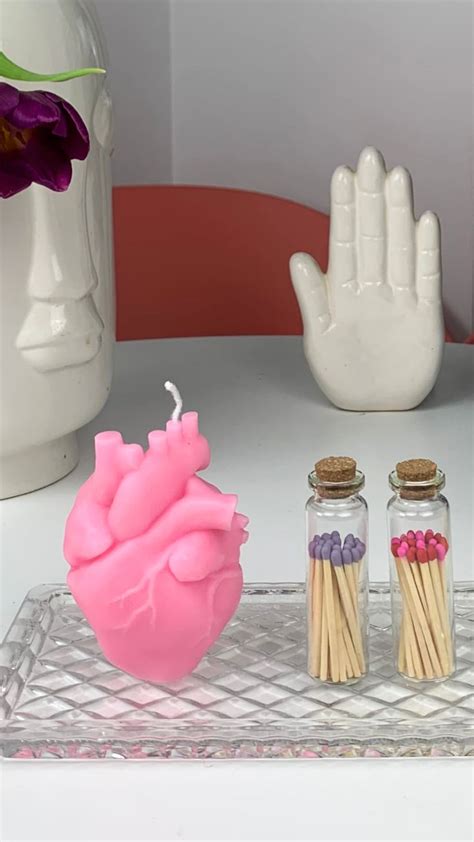 REAL HEART CANDLE Anatomical Heart Human Organ Colorful Candle Etsy