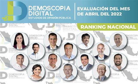 Ranking nacional de alcaldes de México Abril 2022 por Demoscopia Digital