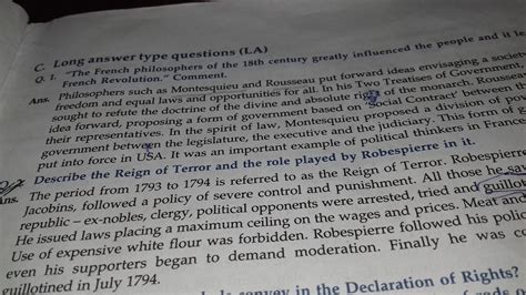 Describe reign of terror and role played by Robespierre in it - Social ...