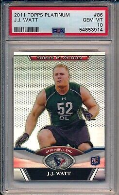 Topps Platinum Jj Watt Rookie Psa Gem Mint Ebay